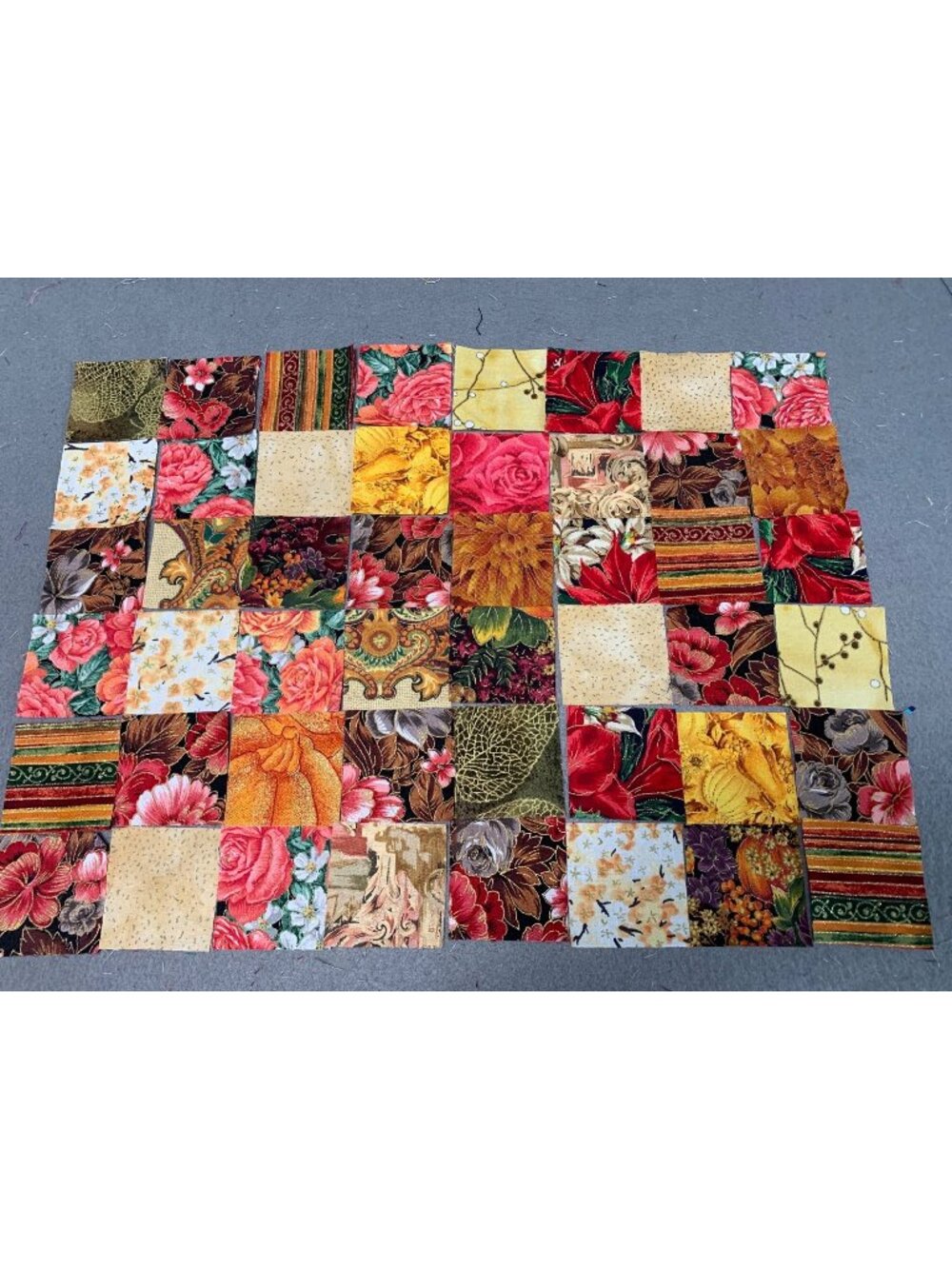 390 Precut 2" Cotton Quilt Fabric Squares Multi-Color Floral & Patterned Sew